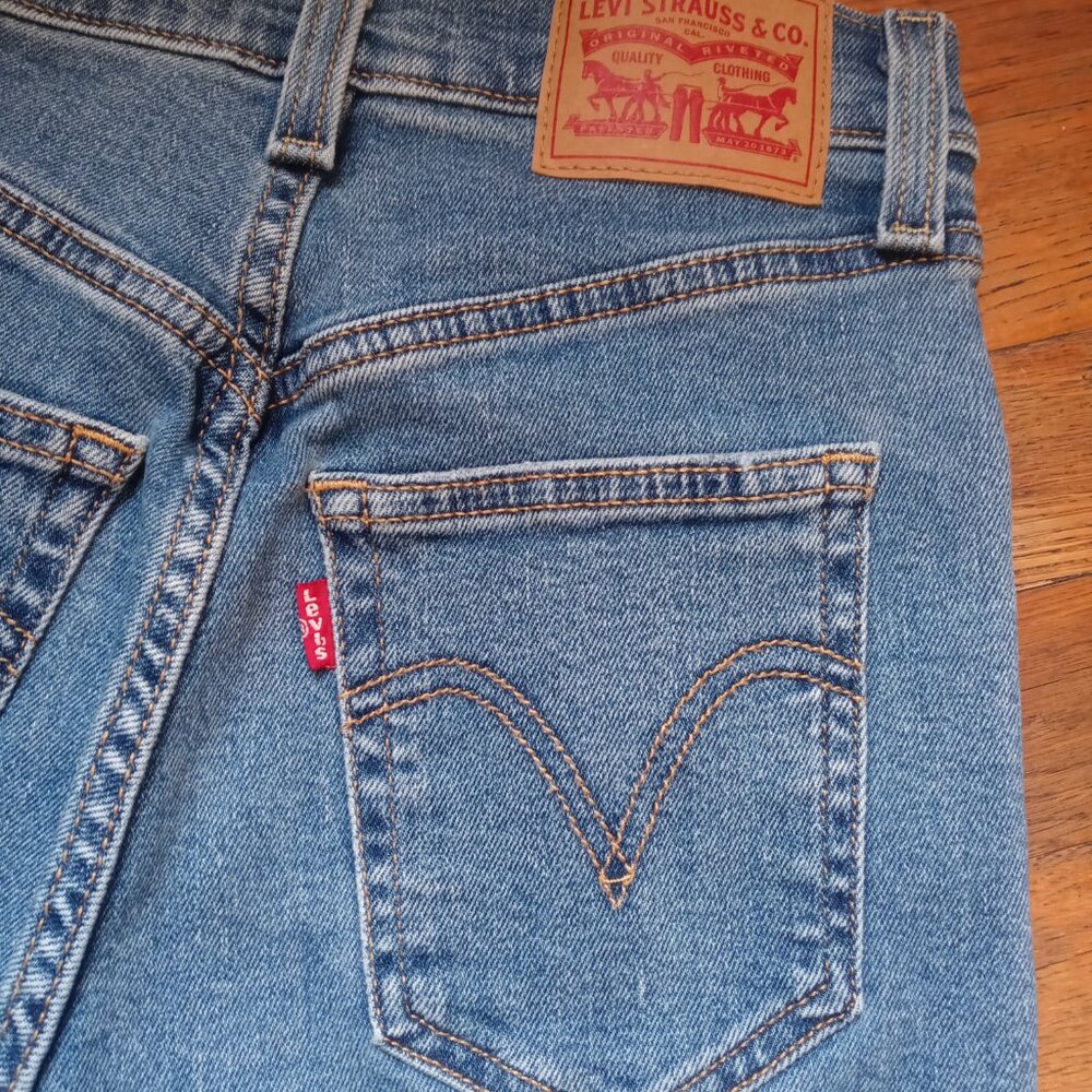LEVI'S ribcage straight ankle jeans in summer slide (sz25) - Picture 12 of 14